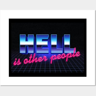 Hell Is Other People  - Nihilist 80s Graphic Design Posters and Art